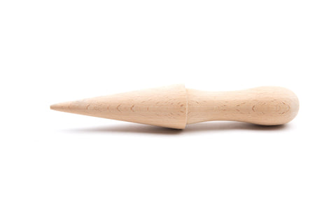 Fox Run beechwood pizzelle roller with smooth, natural finish.