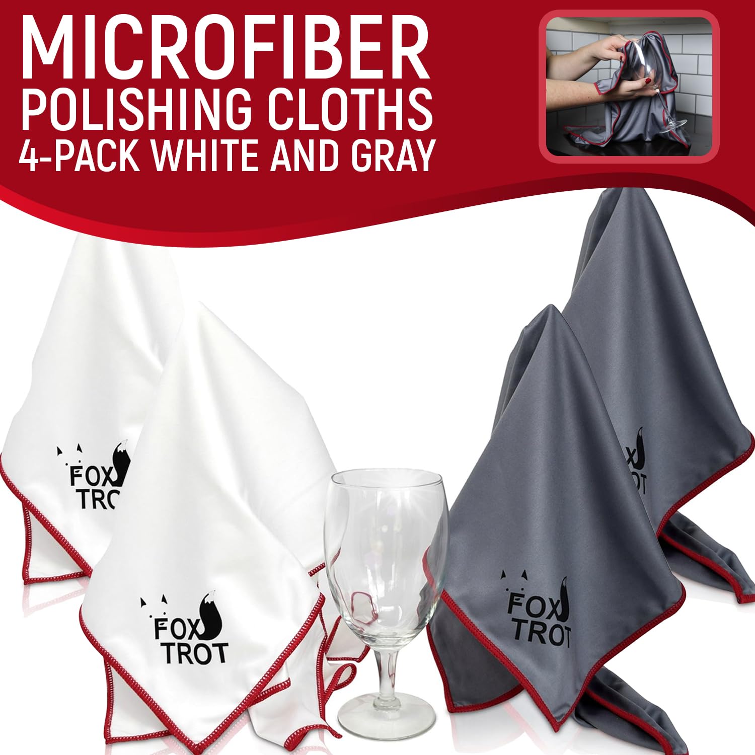 Fox Trot white-gray pack provides stylish, practical polishing solution.
