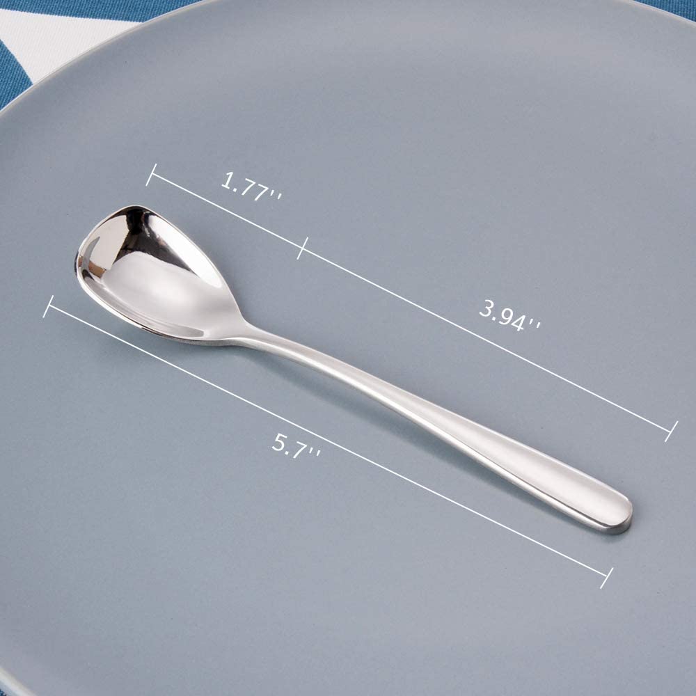 FOXAS 5.71 inch spoons ideal for gelato, yogurt, and small desserts