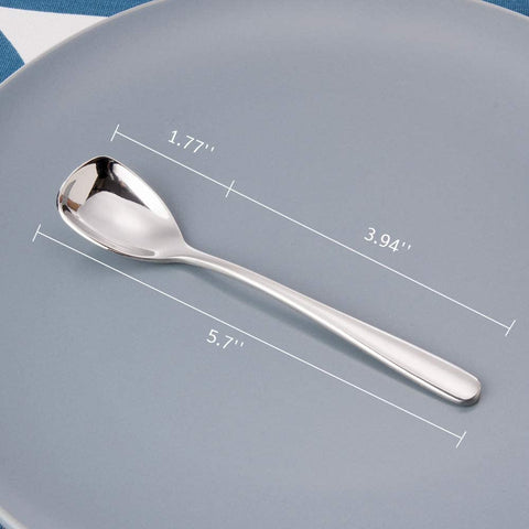 FOXAS 5.71 inch spoons ideal for gelato, yogurt, and small desserts