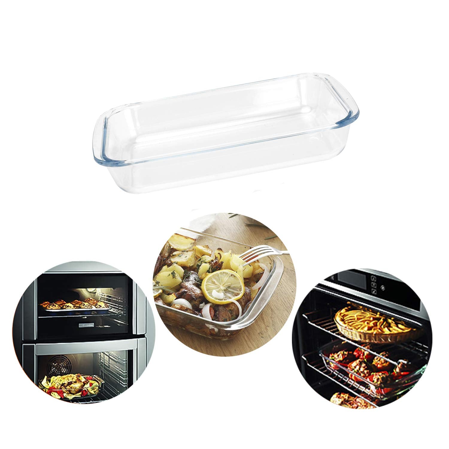 FOYO Basics 11.6-in by 6.9-in dish shown on a counter for compact storage.