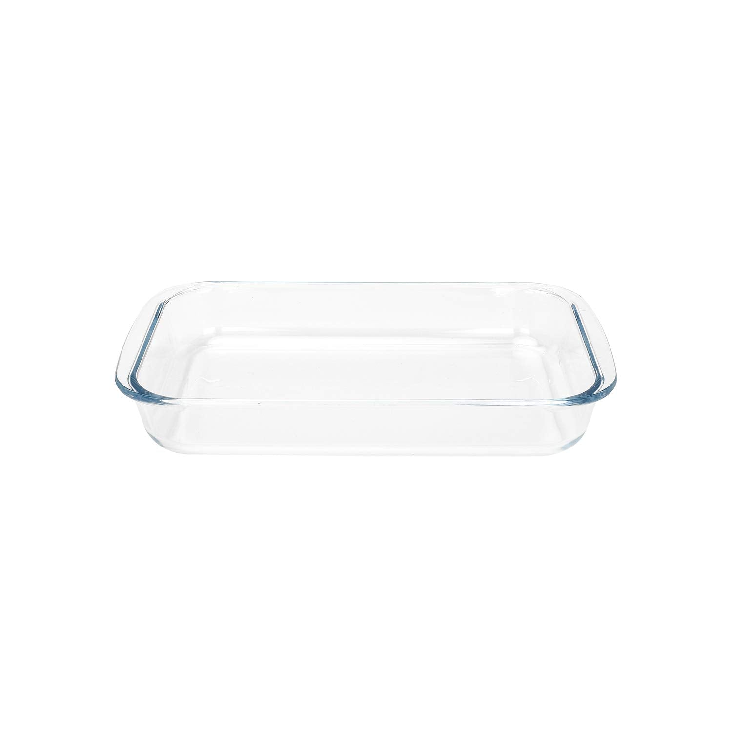 FOYO Basics tempered glass baking dish, clear and sturdy for oven-to-table meals.