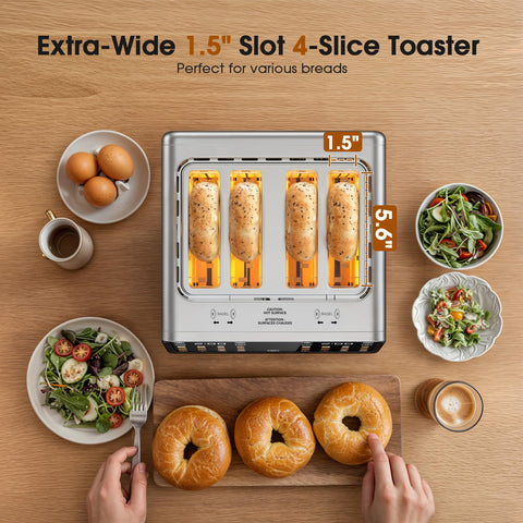 Foyoconven defrost and reheat functions streamline morning toasting.