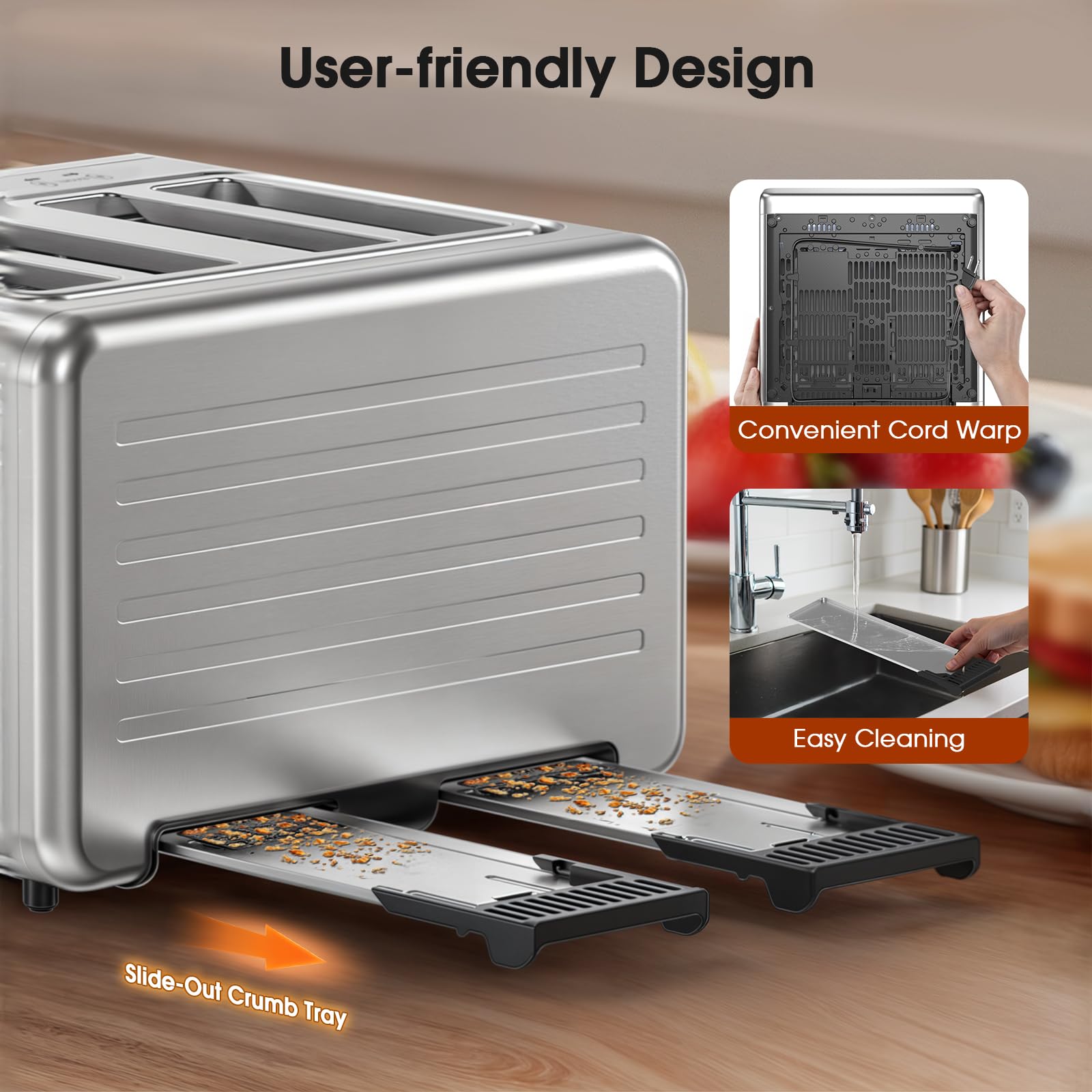 Foyoconven stainless steel finish complements modern kitchens
