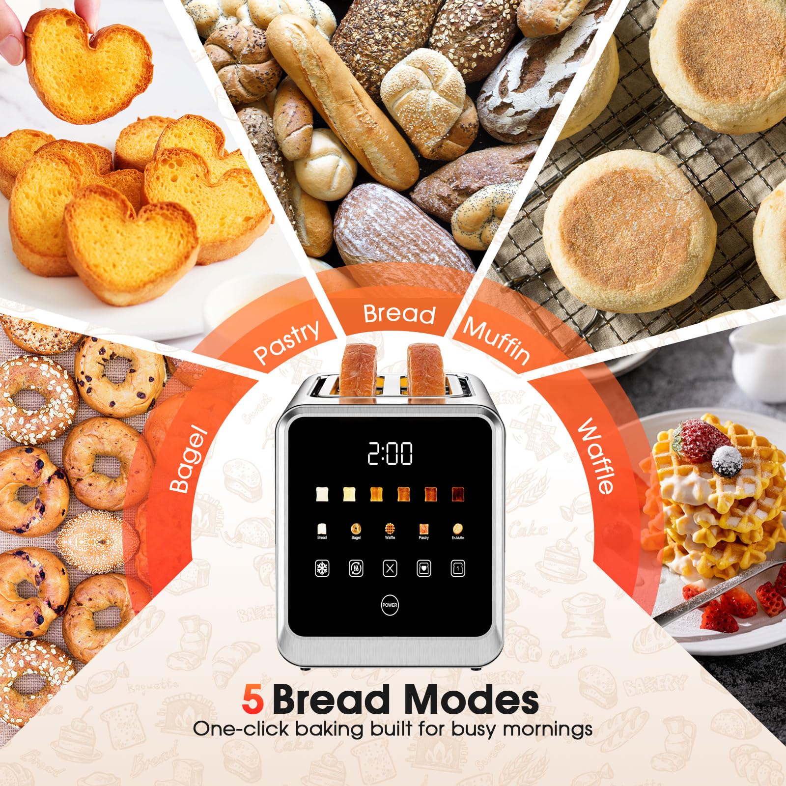 Foyoconven memory function saves your preferred browning and bread type