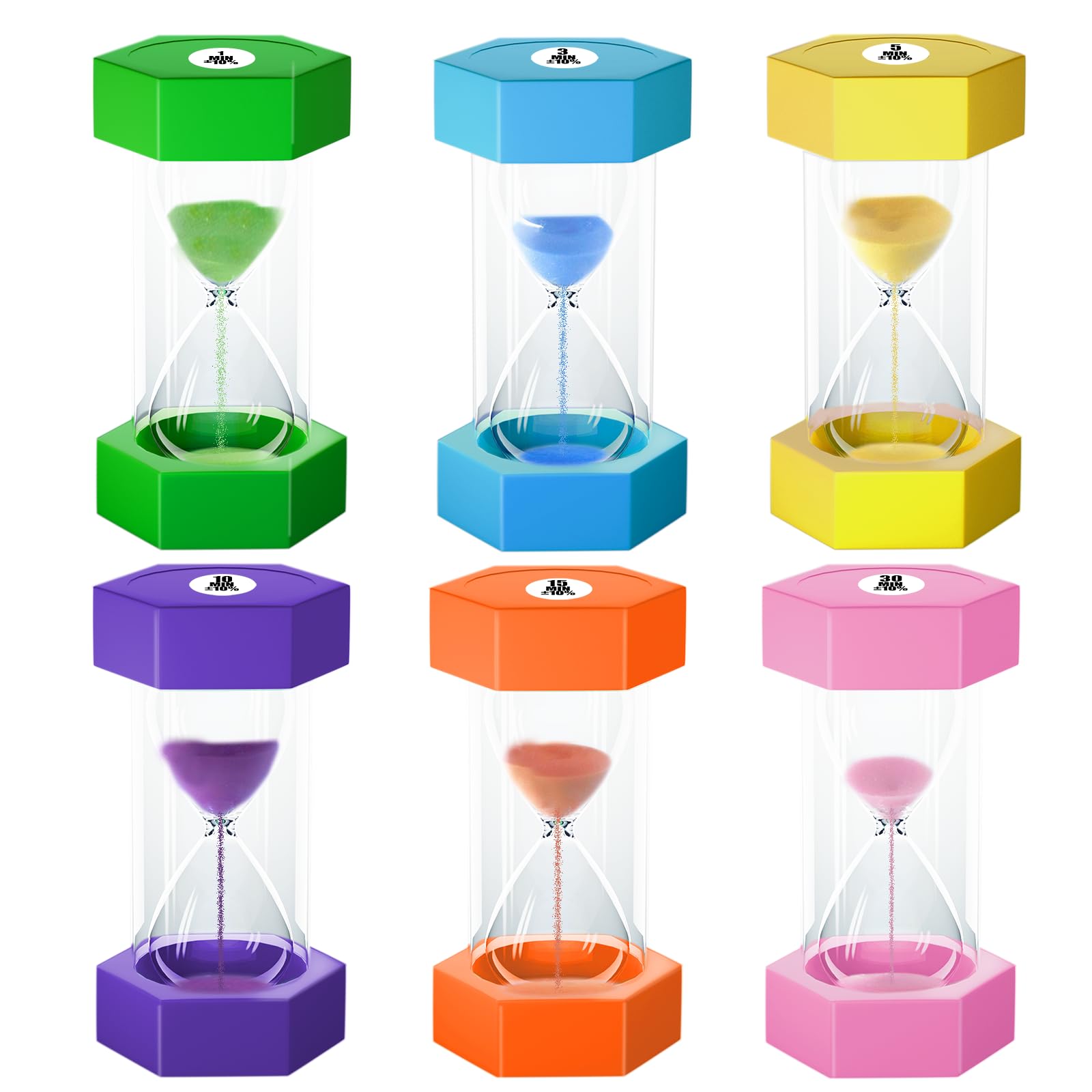 FOYOTO hourglass green 1-minute timer for quick focus and classroom routines.