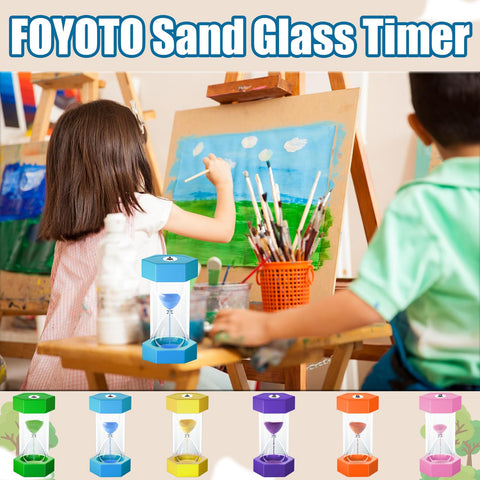 FOYOTO hourglass pink 30-minute timer supports longer activities and calm routines.