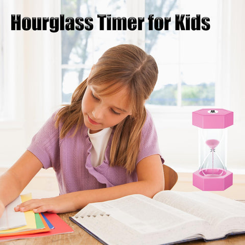 FOYOTO hourglass purple 10-minute timer for focused reading sessions.