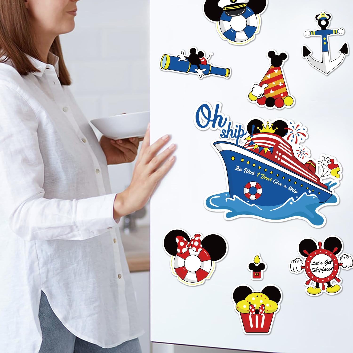 Fprl mouse magnet car door decor for travel-loving drivers