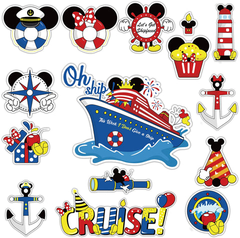 Fprl mouse magnet cruise door decor with ship wheel on metal surface