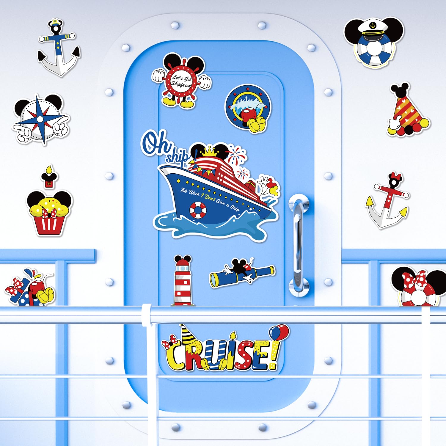 Fprl mouse magnet mailbox or garage door adds nautical flair