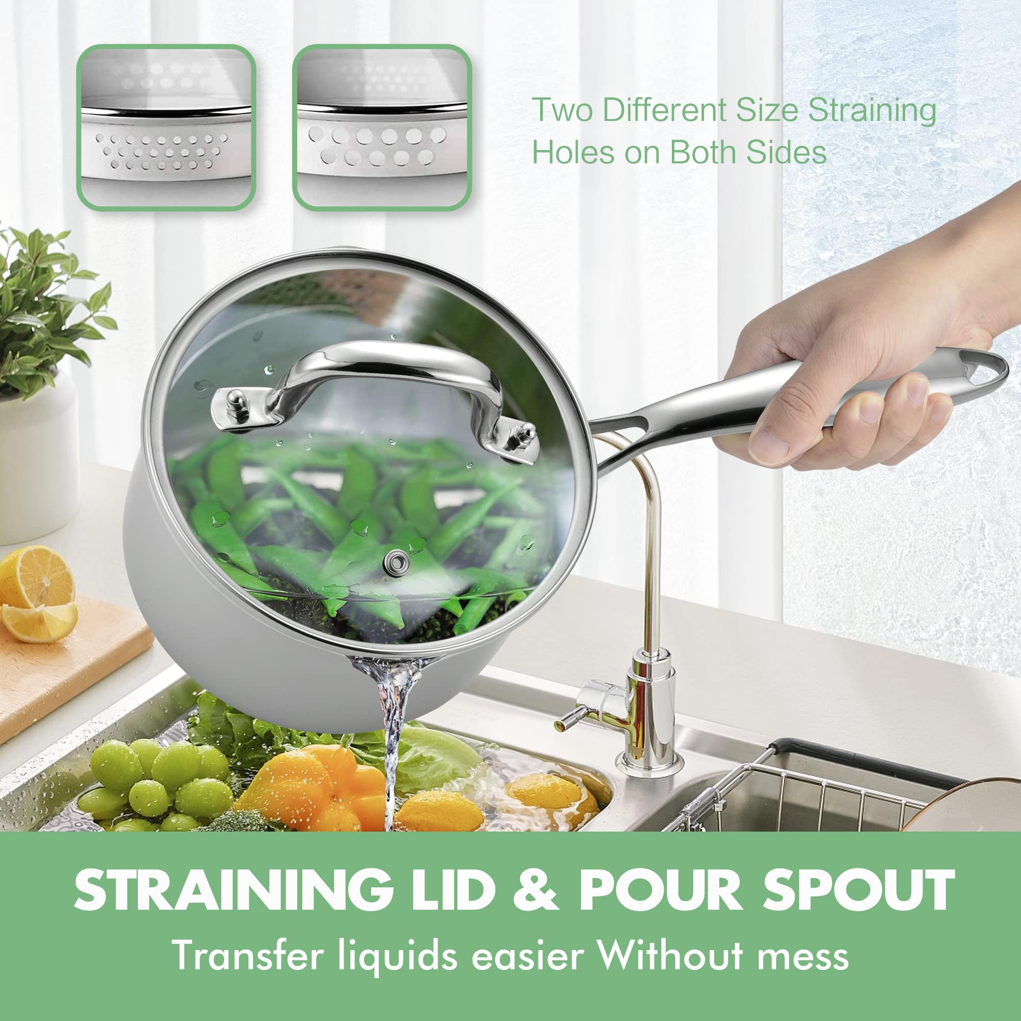 Fracoda tri-ply stainless steel ensures even heat distribution and durability
