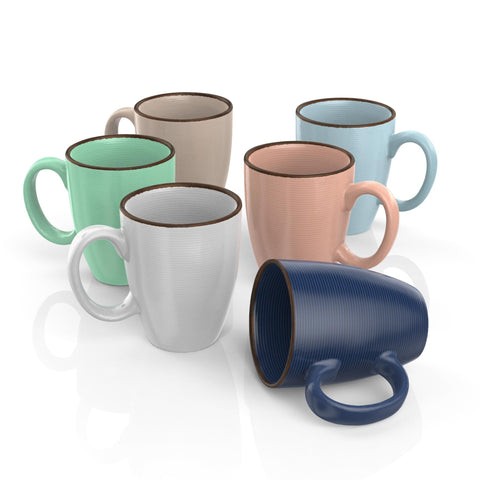 Francois et Mimi large 12oz cups suit home and office use.