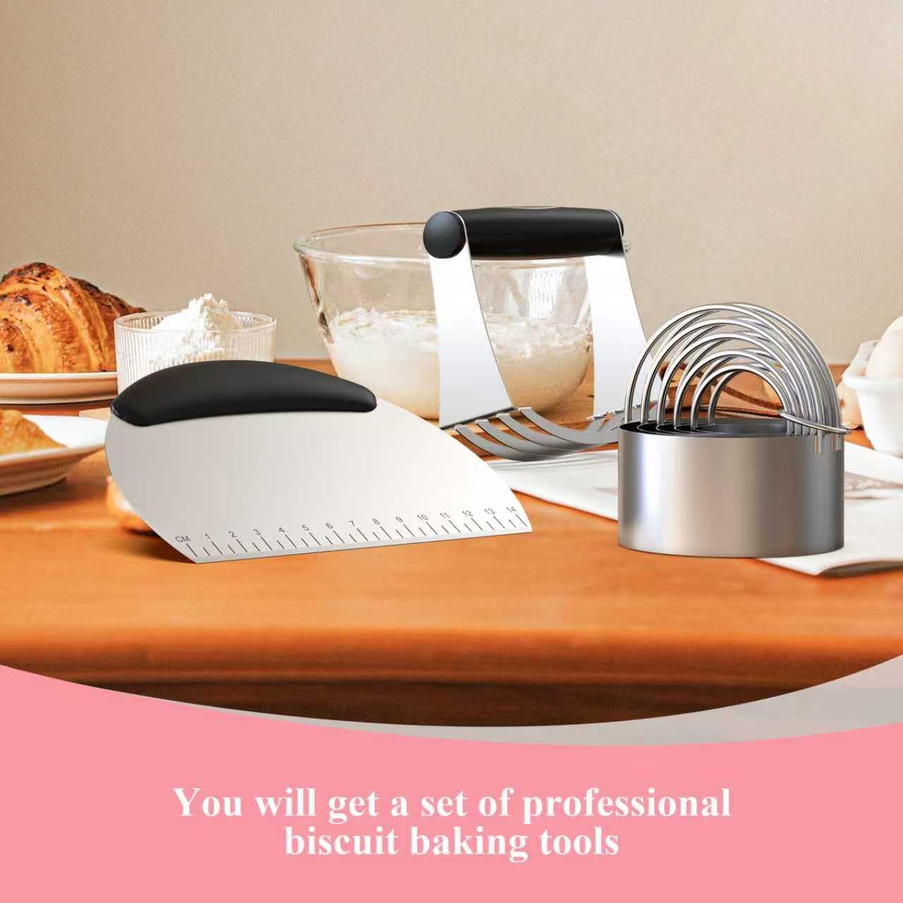Frapkom anti-slip handle detail provides secure grip during dough work