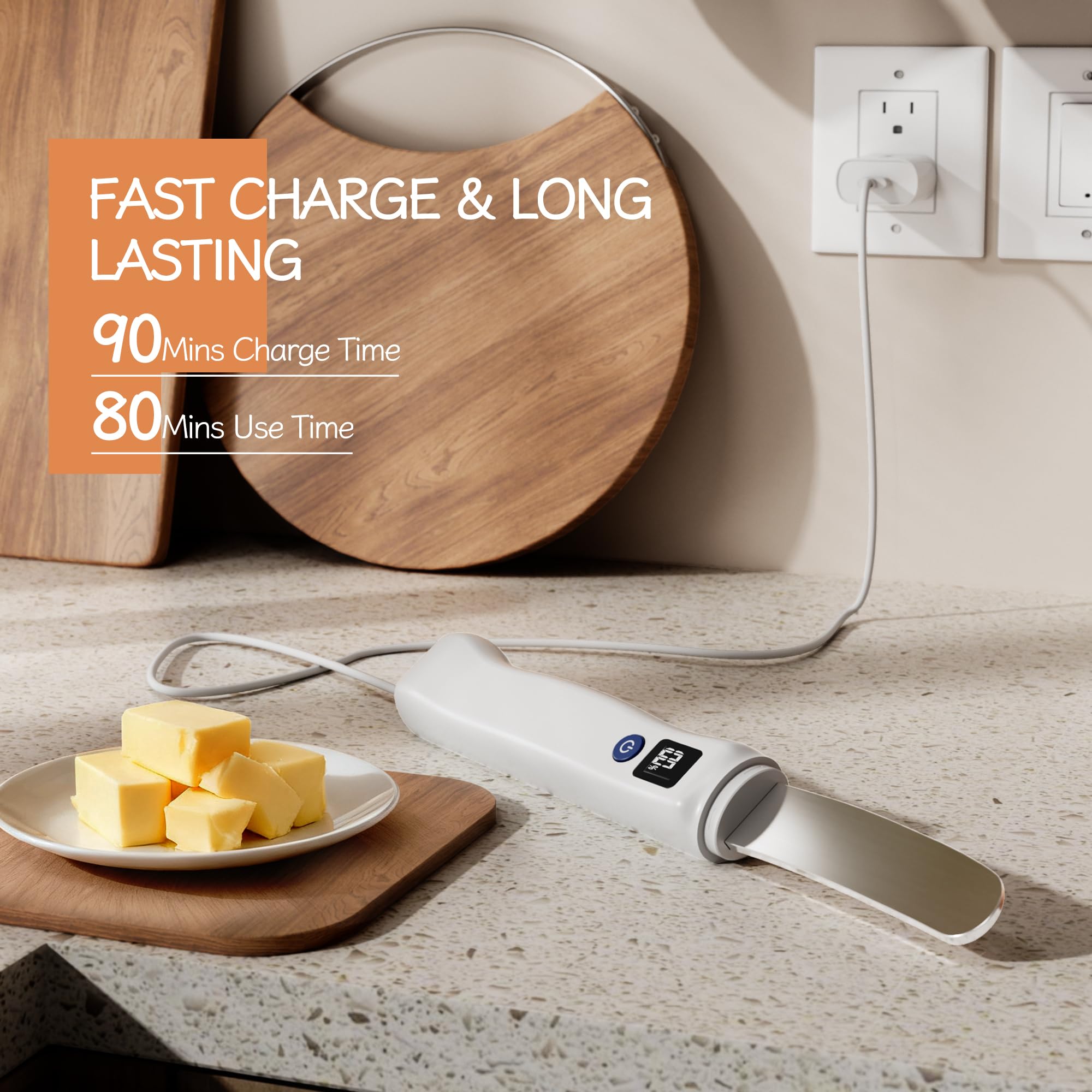 Frayo stainless steel blade slices hard butter smoothly