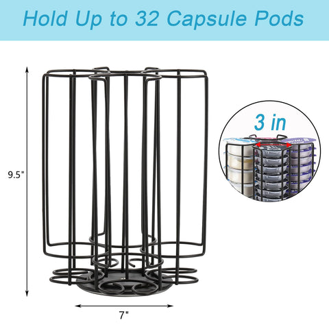 Frcctre capsule storage stand rotation base for easy pod access