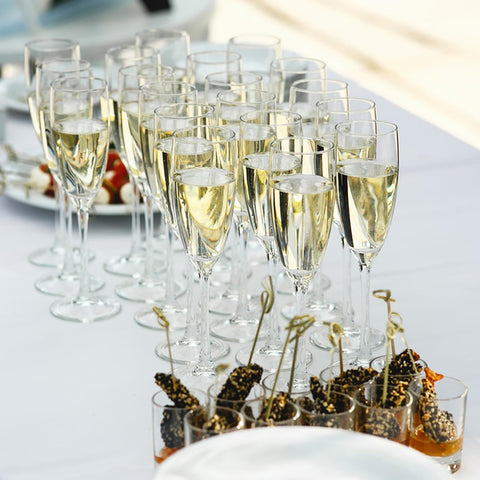 Frcctre elegant party glasses elevate any wedding or birthday toast.