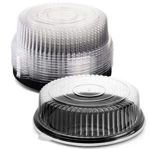 Frcctre stackable round trays optimize space during event setup.