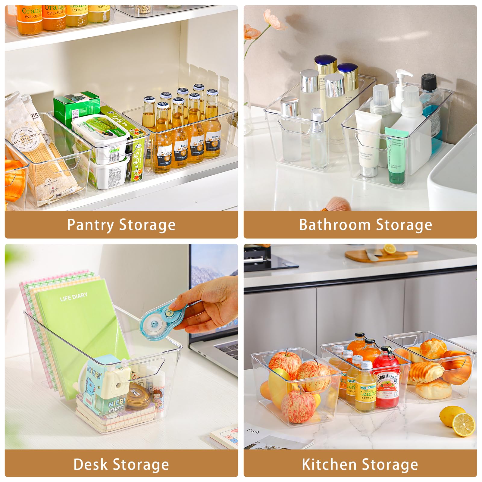 Freebat easy-clean storage bin withstands daily use with smooth surfaces.