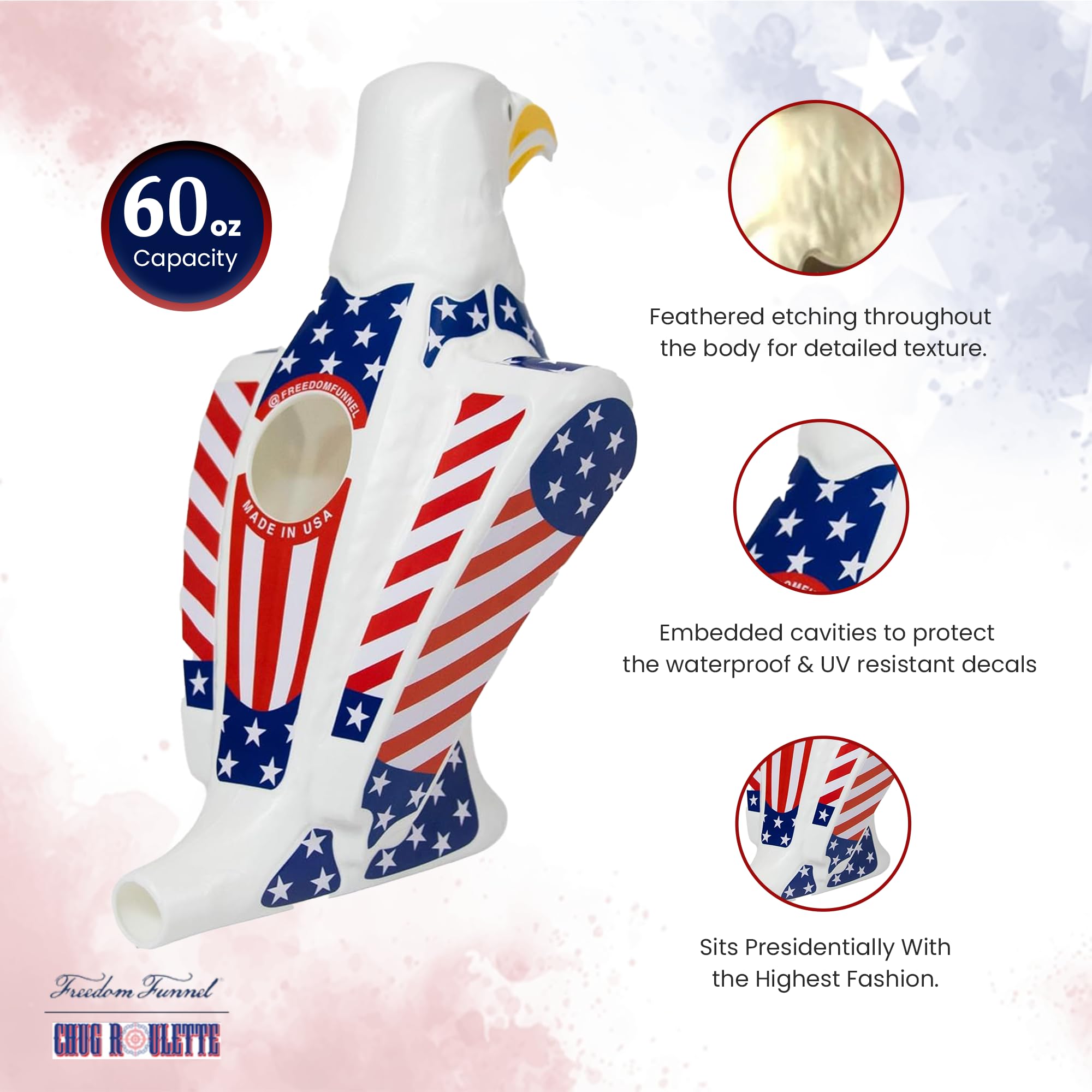 Freedom Funnel made in USA badge indicates quality and authenticity during use.