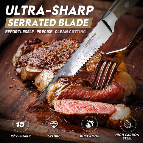 Freelander 4.5 inch Japanese stainless blade delivers long lasting sharpness for thick cuts