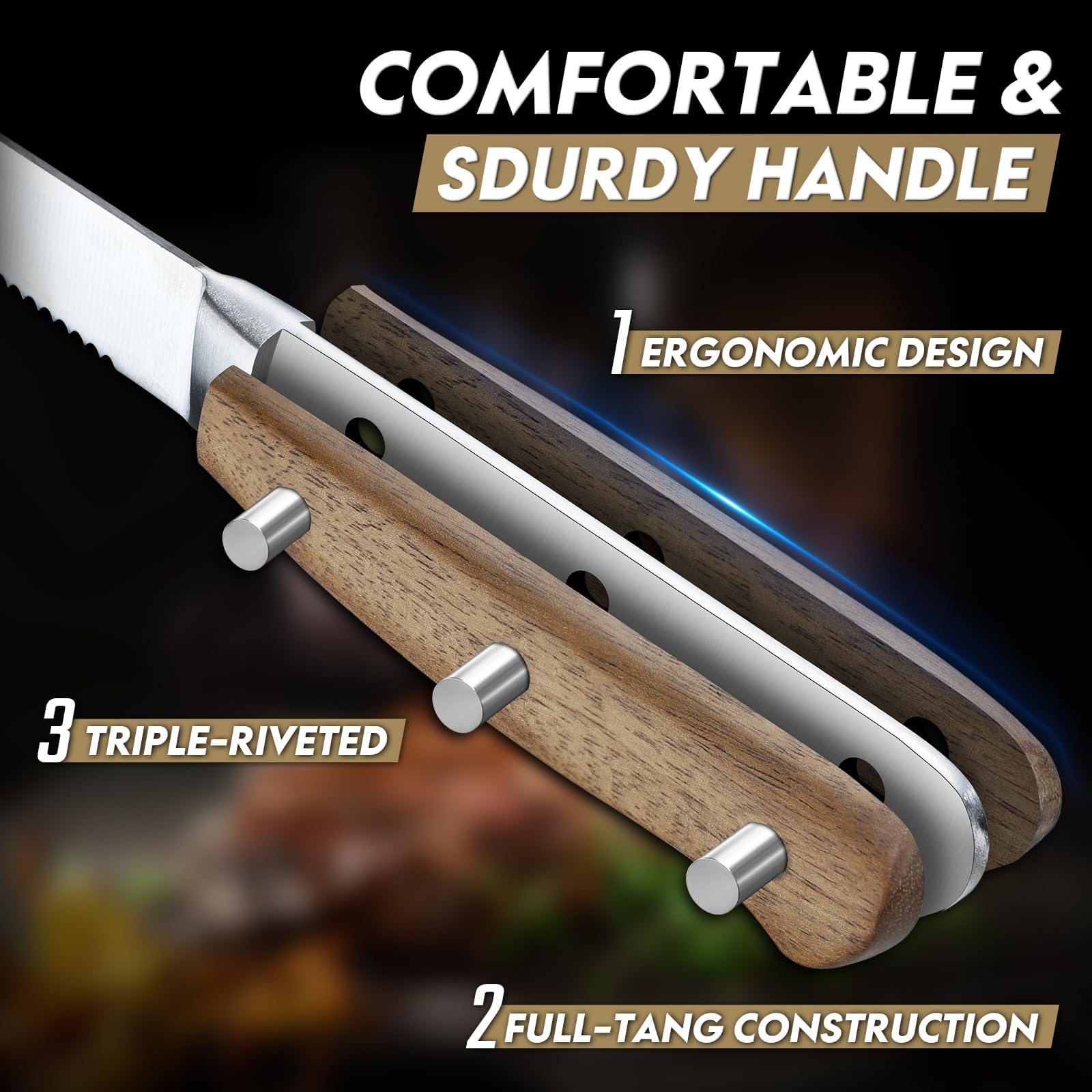 Freelander full tang construction ensures balanced secure grip during use