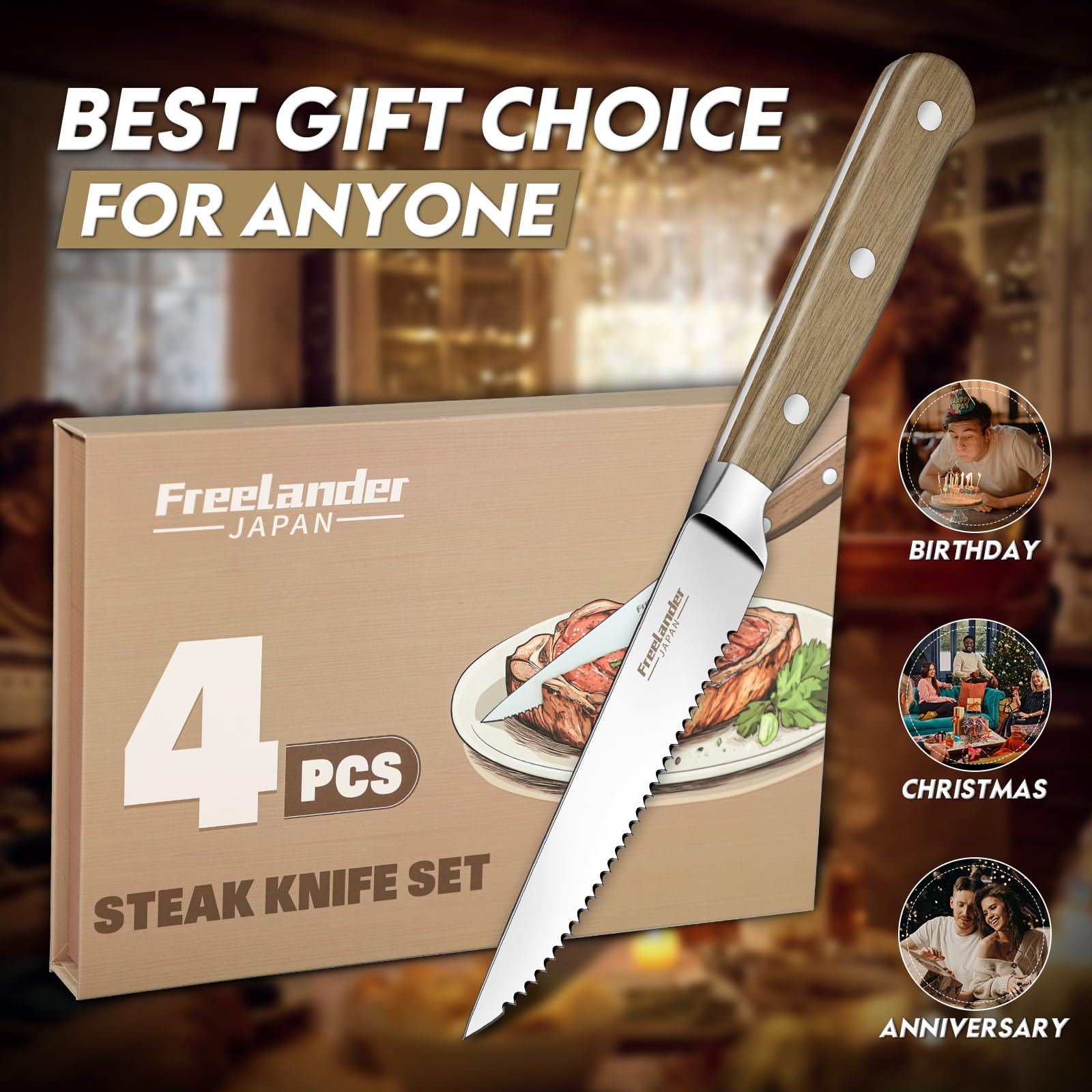 Freelander gift box packaging makes this set an elegant gift