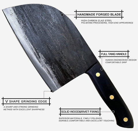 Freelander meat cutting action on a cutting board demonstrates versatility.