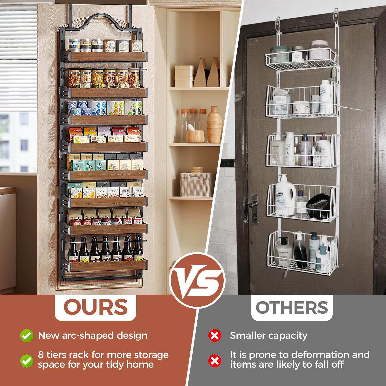 Freexployer 8-Tier Spice Rack easy to clean with simple wipe-down maintenance.