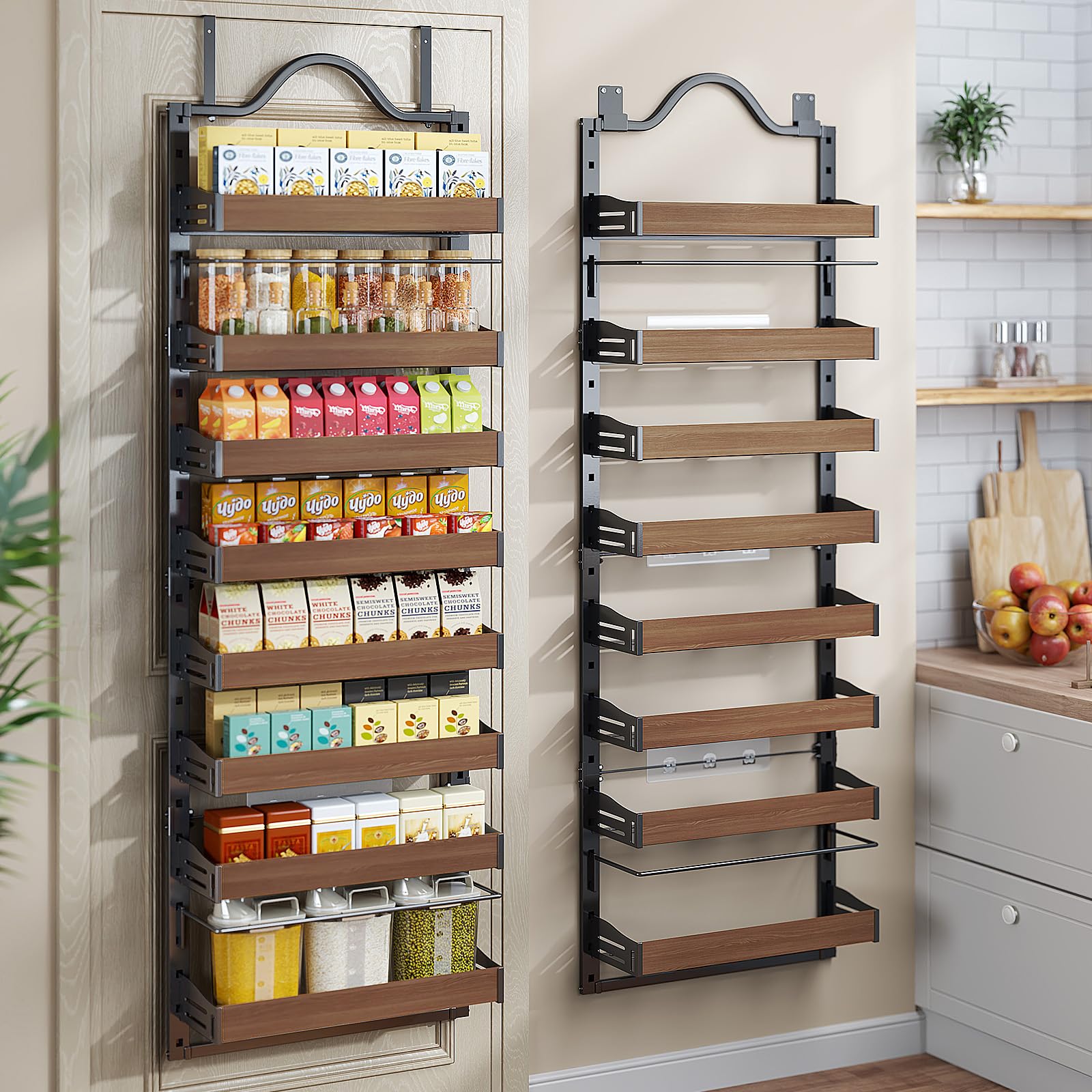 Freexployer 8-Tier Spice Rack wall-mount arc design for sleek, organized spice storage.