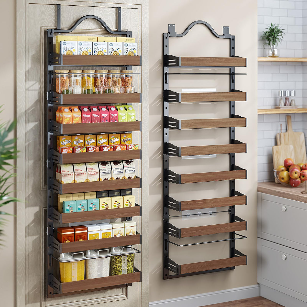 Freexployer 8-Tier Spice Rack wall-mount arc design for sleek, organized spice storage.