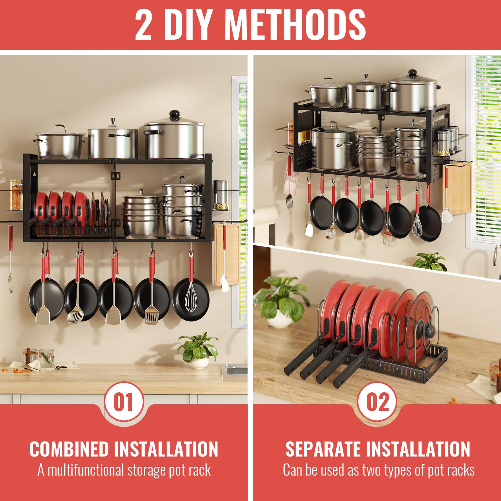 Freexployer internal pan organizer holds frying pans securely