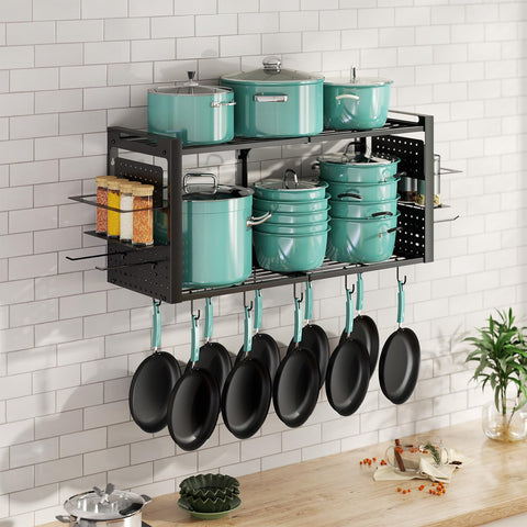 Freexployer kitchen organization scene with pots, pans, and utensils neatly stored