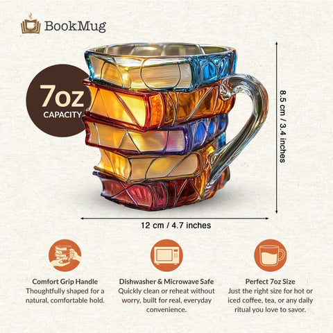 Freeze2Trim Light-Reflective Book Mug displays color when lamp light passes through.