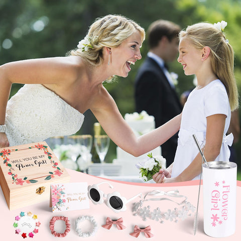 Frerdui Hair Pins Set secures flower girl hairstyle for ceremonies.