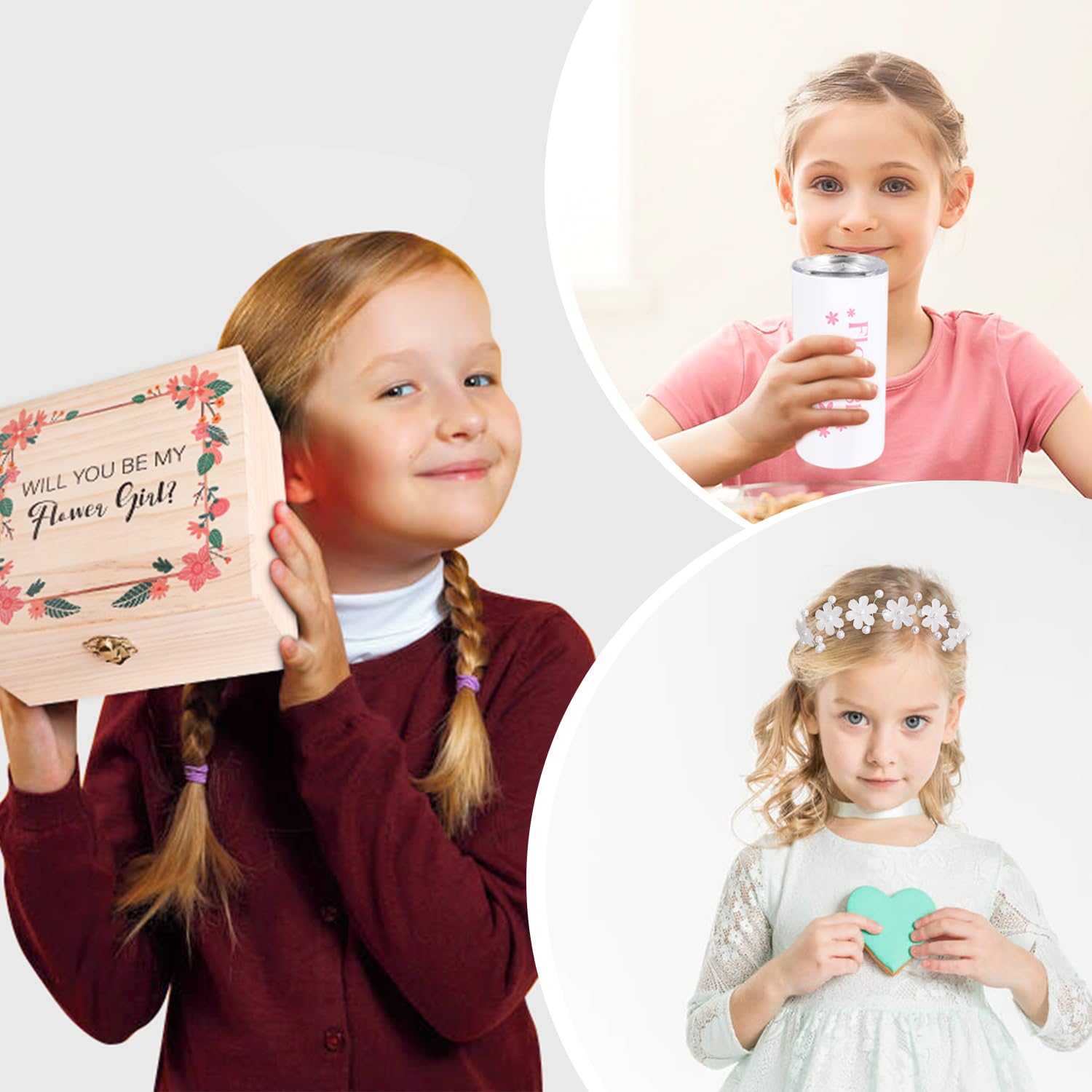 Frerdui Flower Girl Sunglasses provide cute sun protection for photos.
