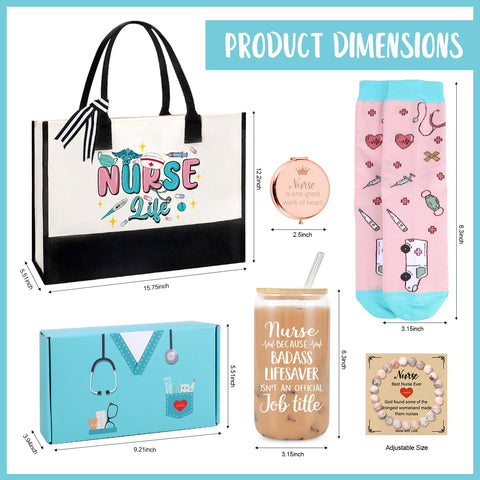 Frerdui nurse gifts rose gold mirror for quick checks