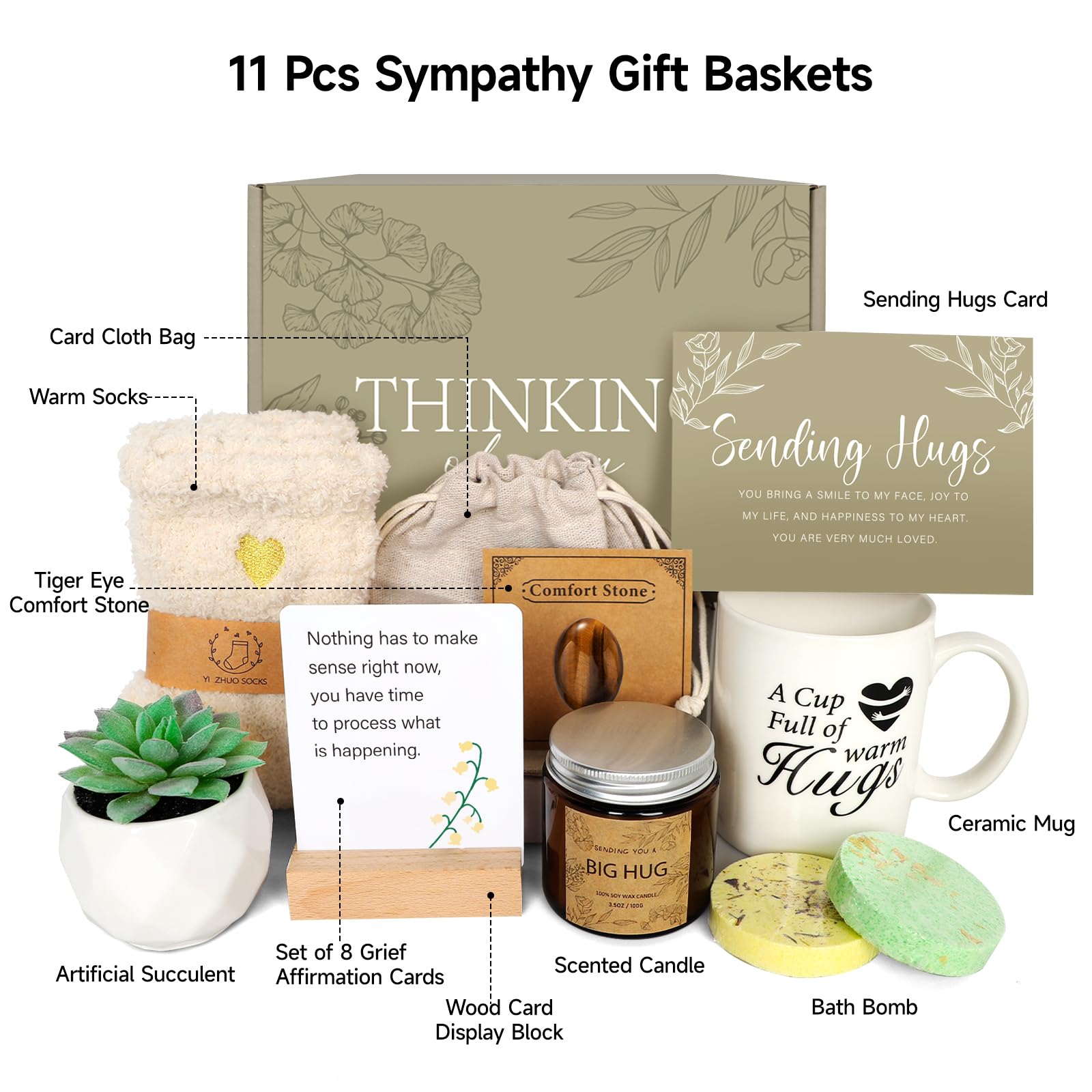 Frerdui scented candles in sympathy gift basket creating calming ambiance