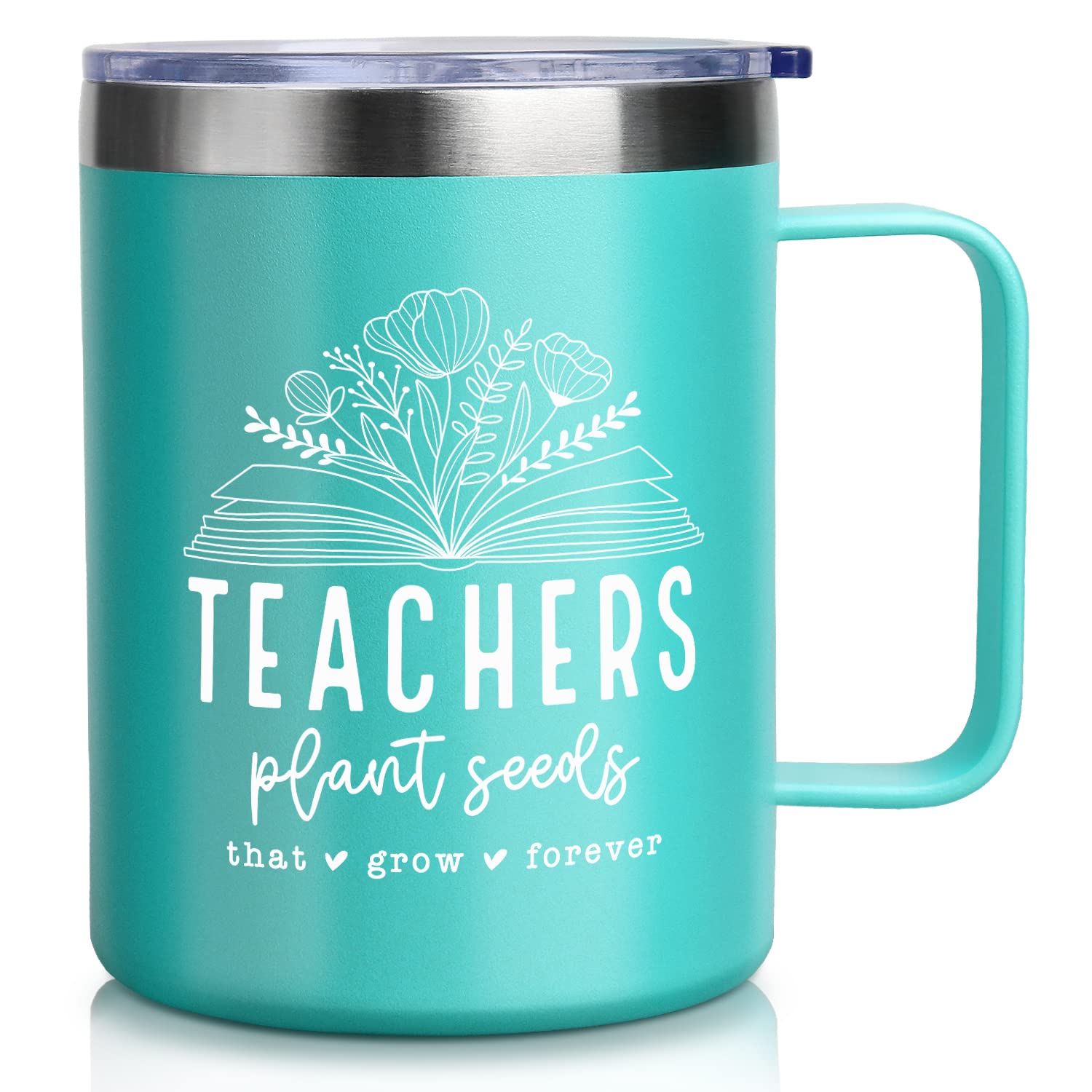 Frerdui Teacher Tumbler with stainless steel body keeps beverages at the right temperature on the go.