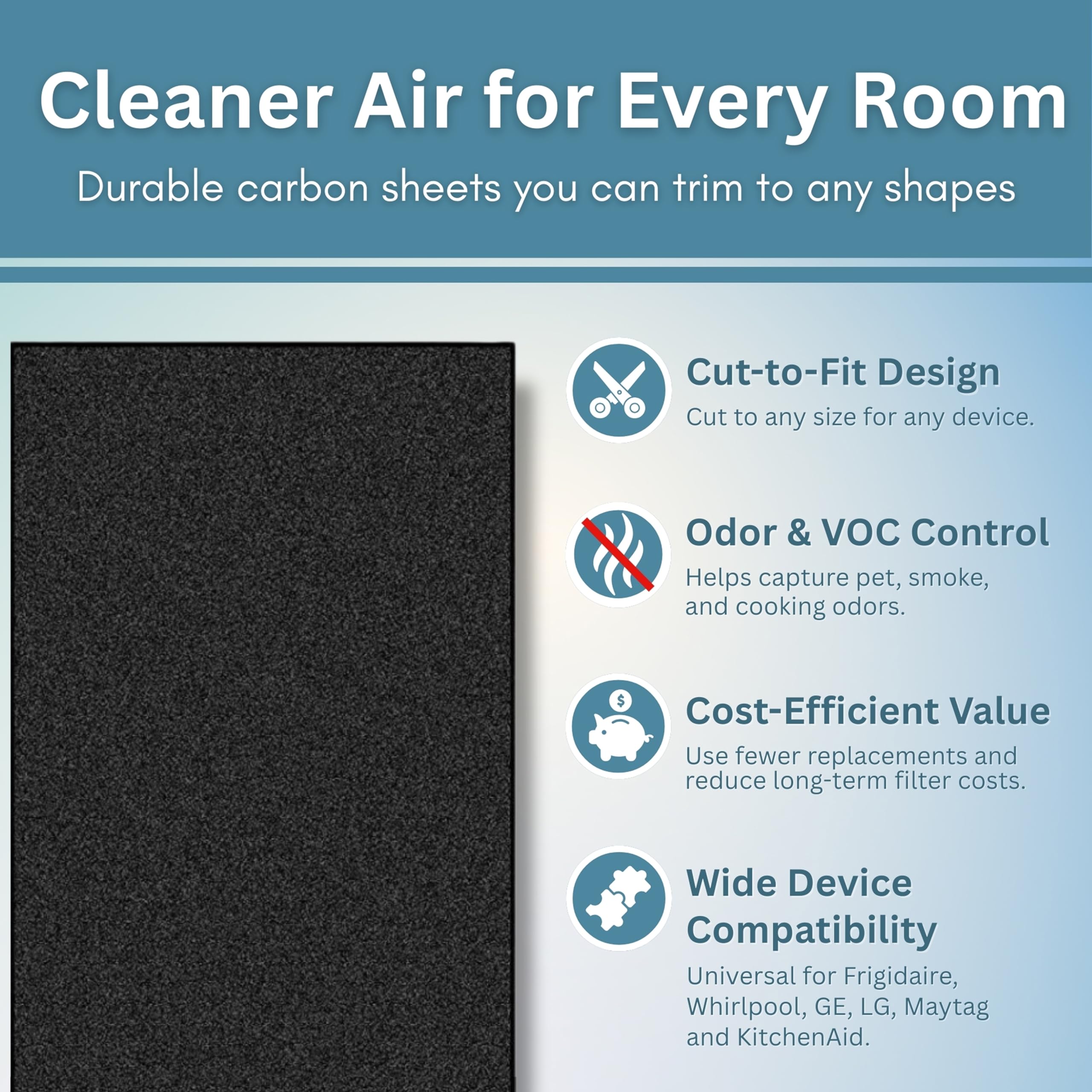 Fresh Headquarters USA-made microwave filter showing durable carbon material