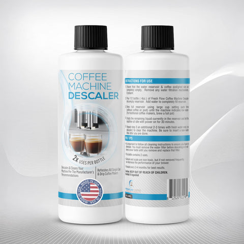 FreshFlow bottles with measurement cap illustrating the four-use pack.