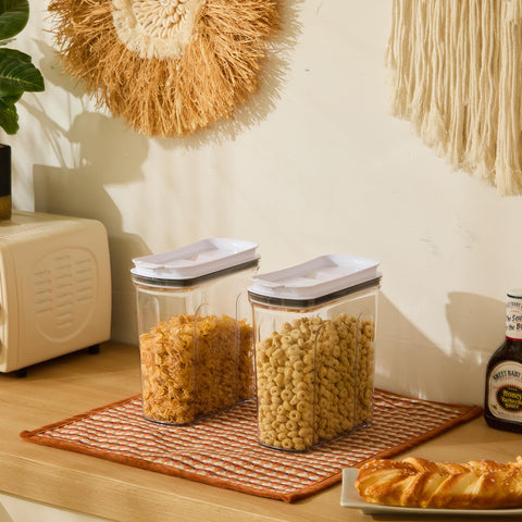 FreshKeeper transparent BPA-free container for quick pantry visibility
