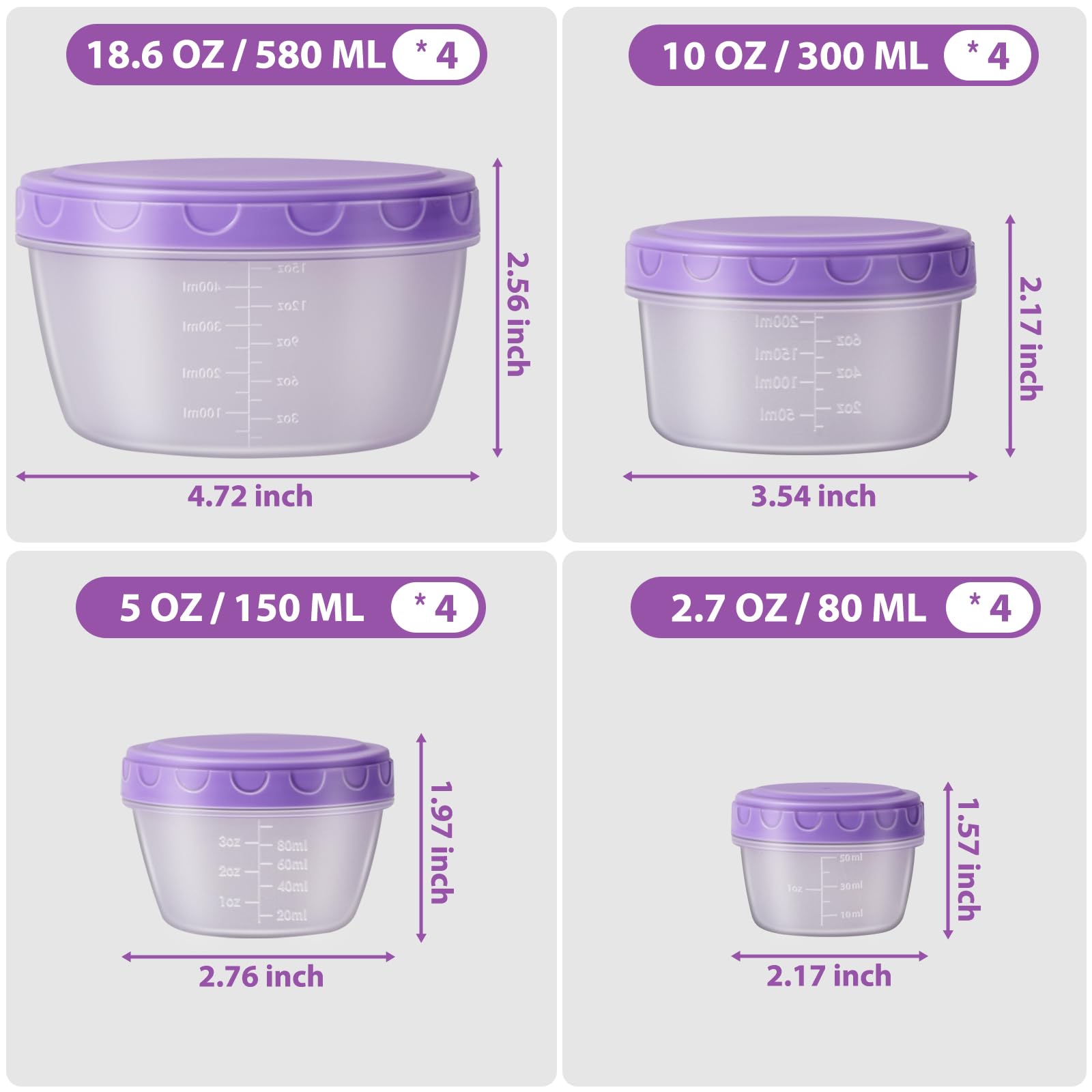 Freshmage 18oz meal prep container shows contents clearly for quick lunches.