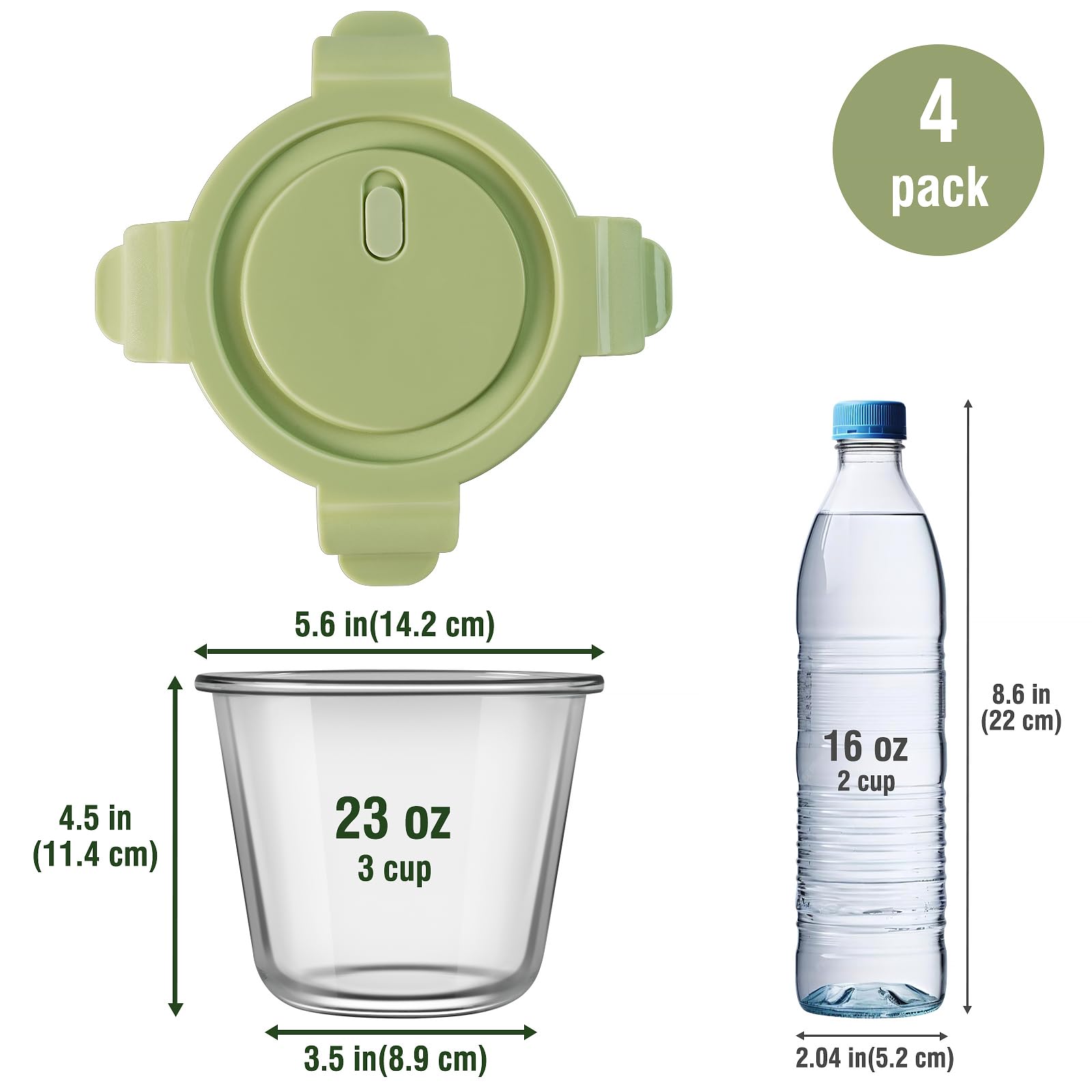 Freshmage 3-cup capacity ideal for portioned meals and soups