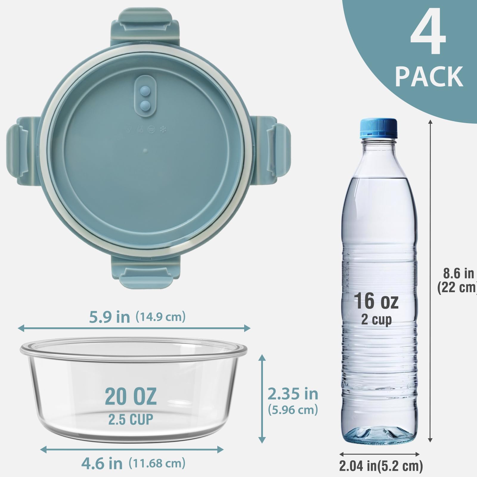 Freshmage airtight lids with locking tabs prevent leaks and preserve freshness.