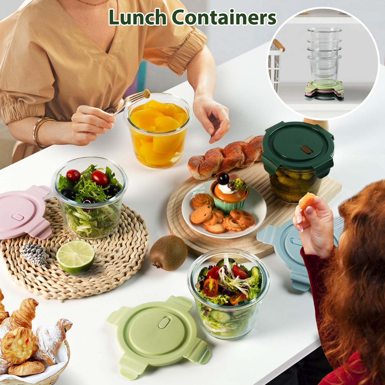 Freshmage dishwasher-safe glass containers for easy cleaning
