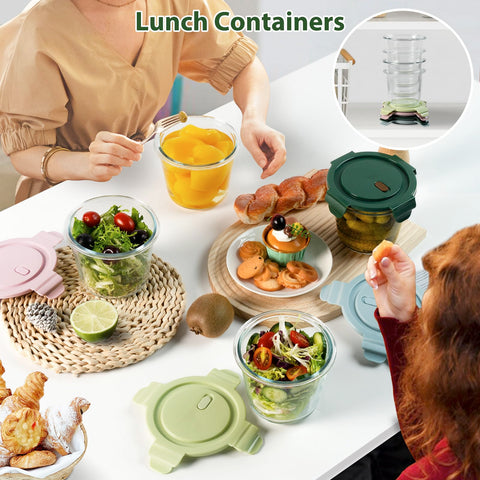 Freshmage dishwasher-safe glass containers for easy cleaning
