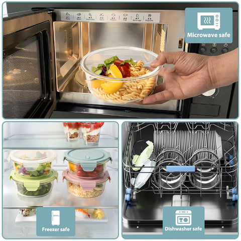 Freshmage four-pack 2.5-cup containers ideal for meal prep and leftovers.