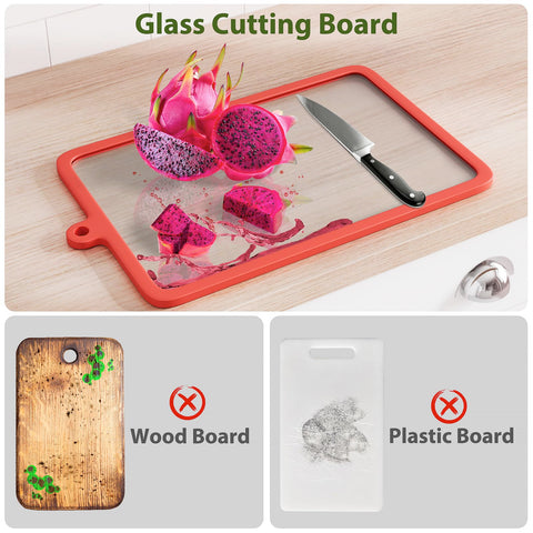 Freshmage glass cutting board dishwasher safe for quick, hassle-free cleanup