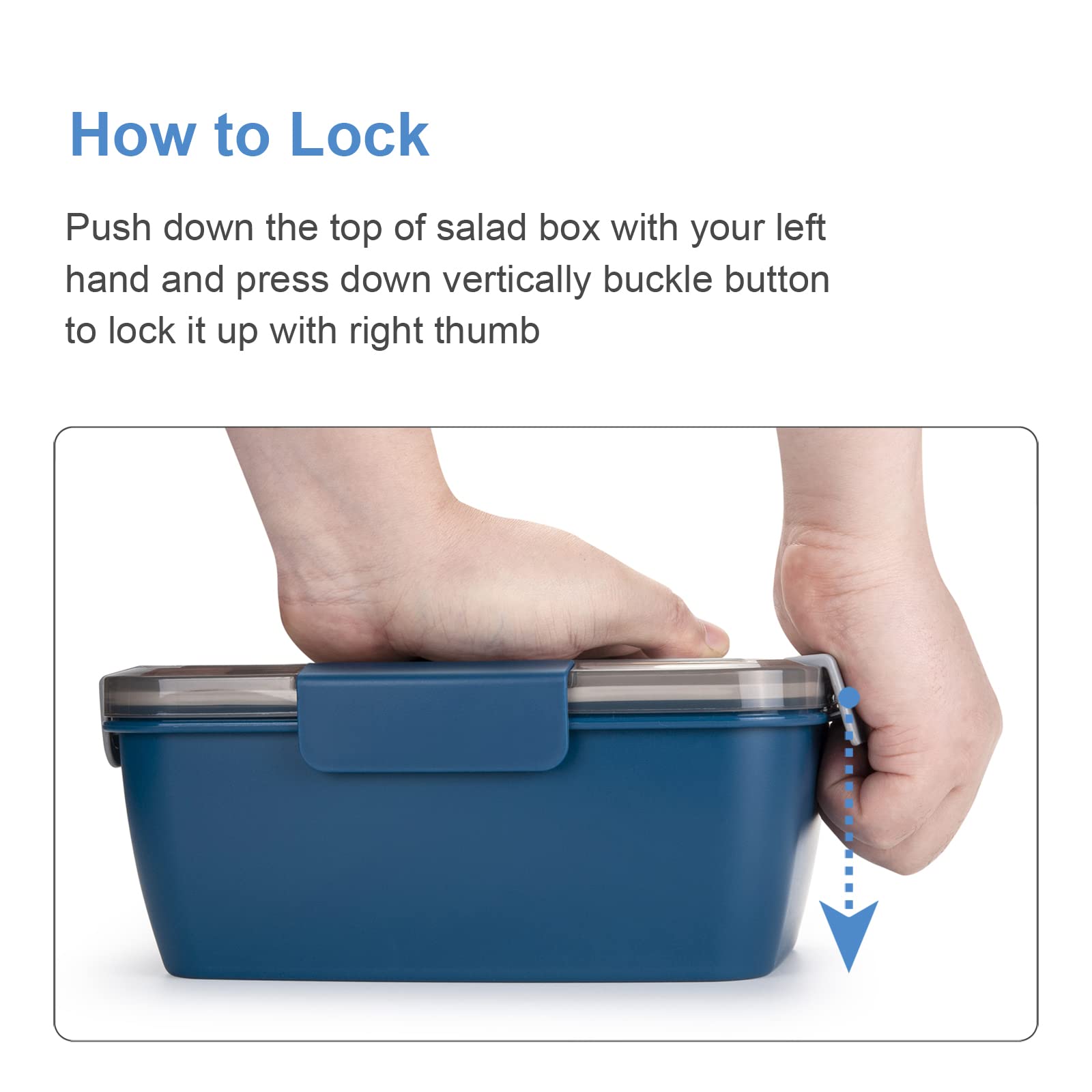 Freshmage portable container with leak-proof lid and secure lock